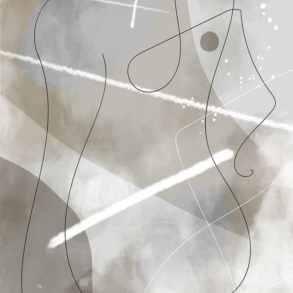 Tableau abstrait et soft line n°1 tableau alu dibond, HEXOA