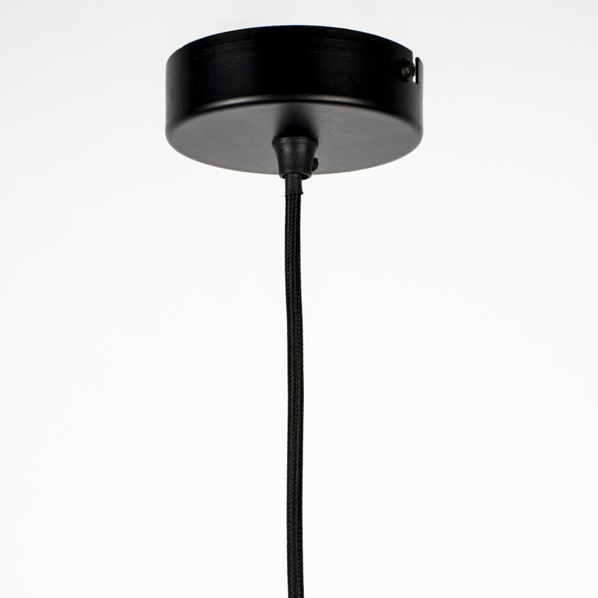 Suspension en verre et métal ø18cm - Orion noir, ZUIVER