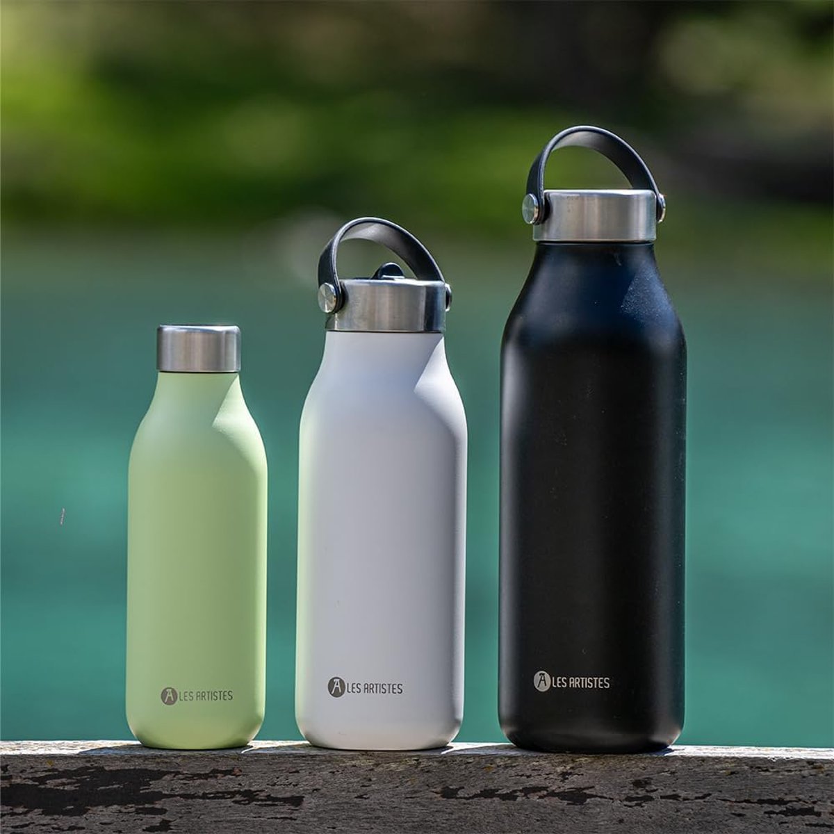 Bouteille isotherme 2.0 inox 1L noir, LES ARTISTES PARIS