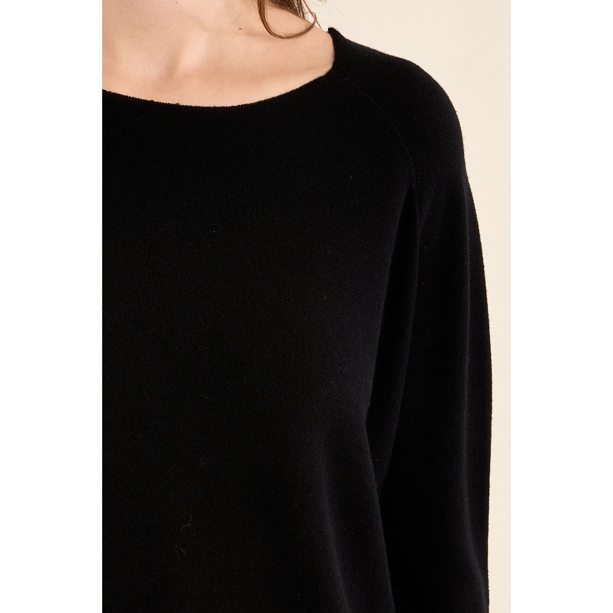 Pull en maille fine, basique noir, MOLLY BRACKEN