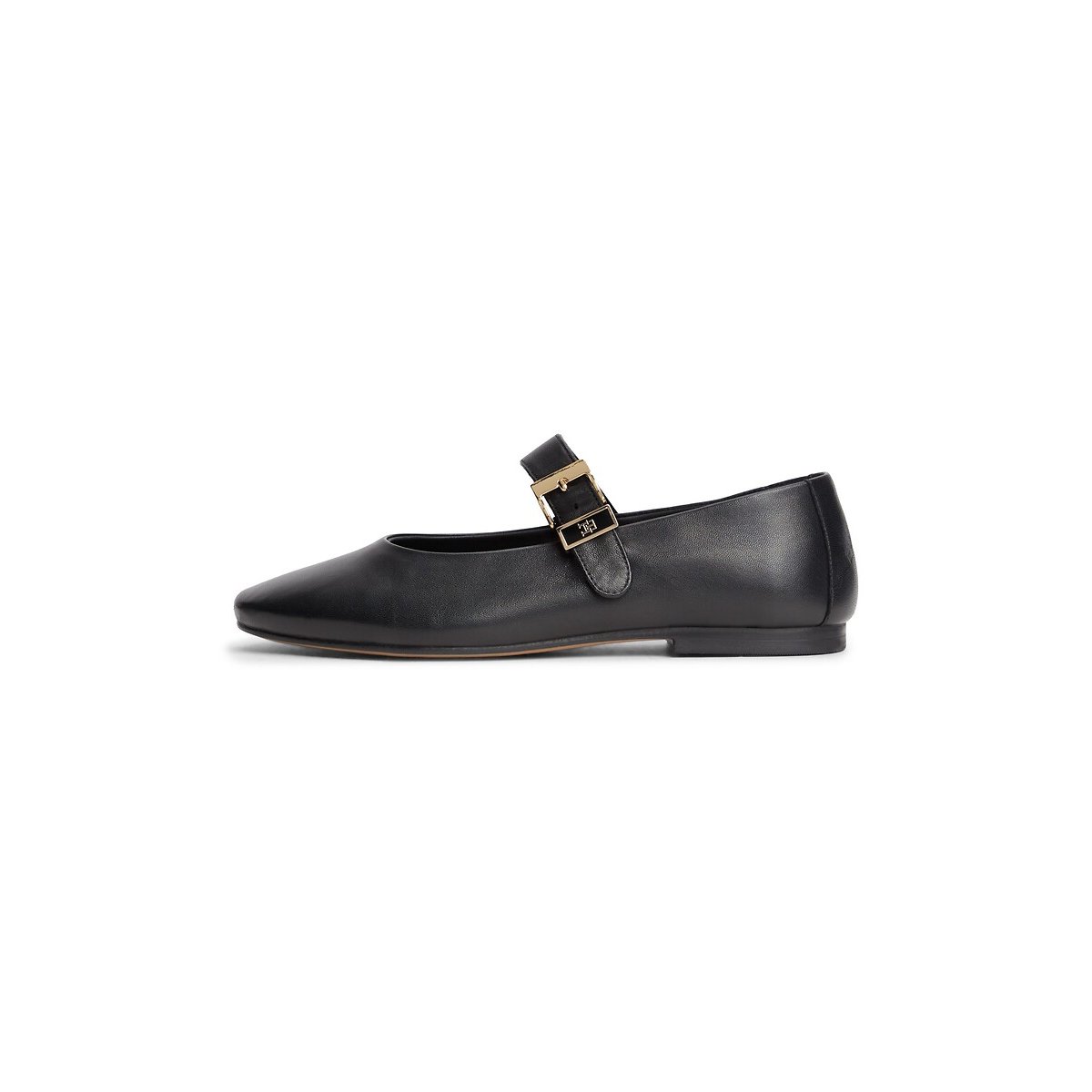 Ballerine basse in pelle nero , TOMMY HILFIGER