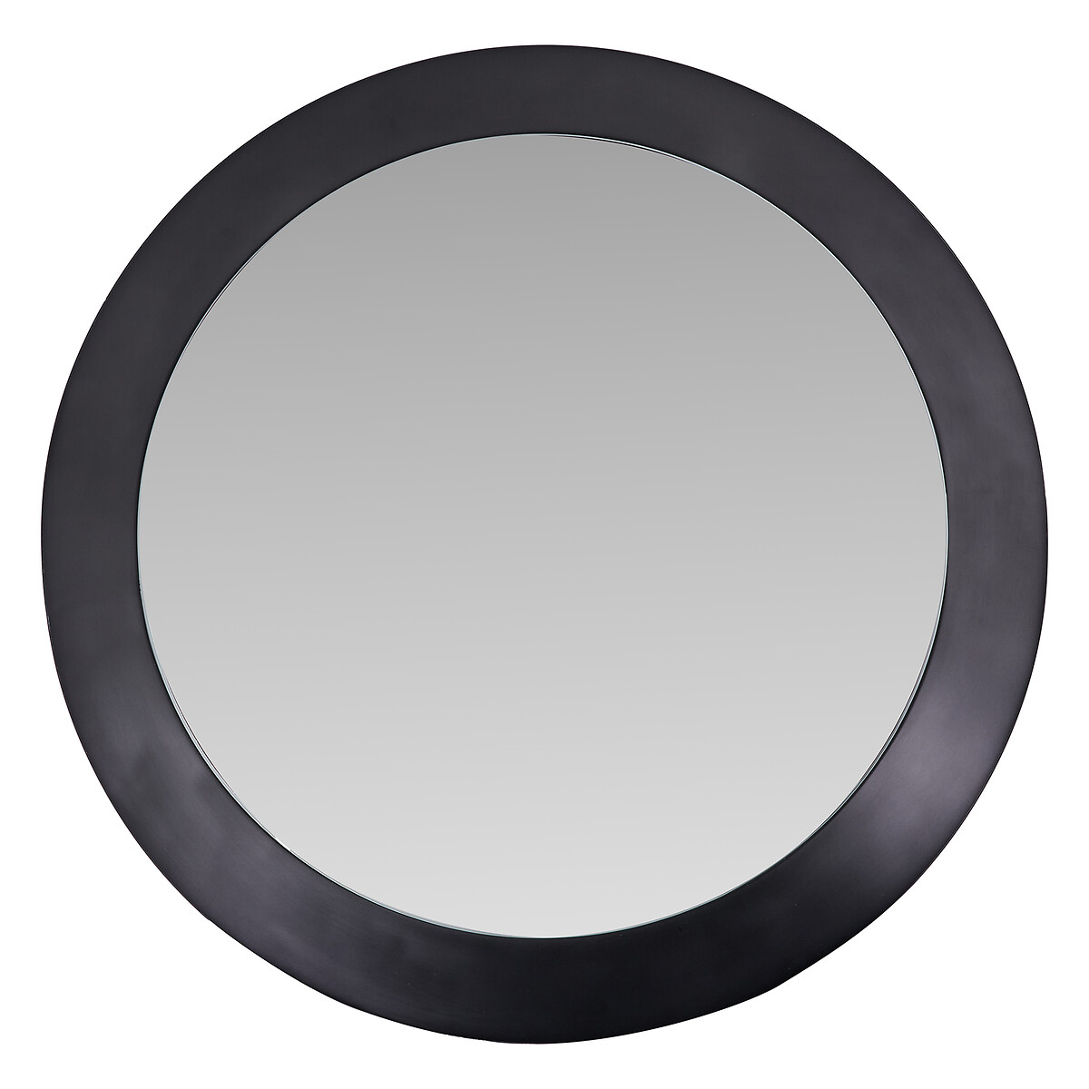 80cm Round Metal Angled Frame Mirror in Graphite graphite, ÉDITÉ