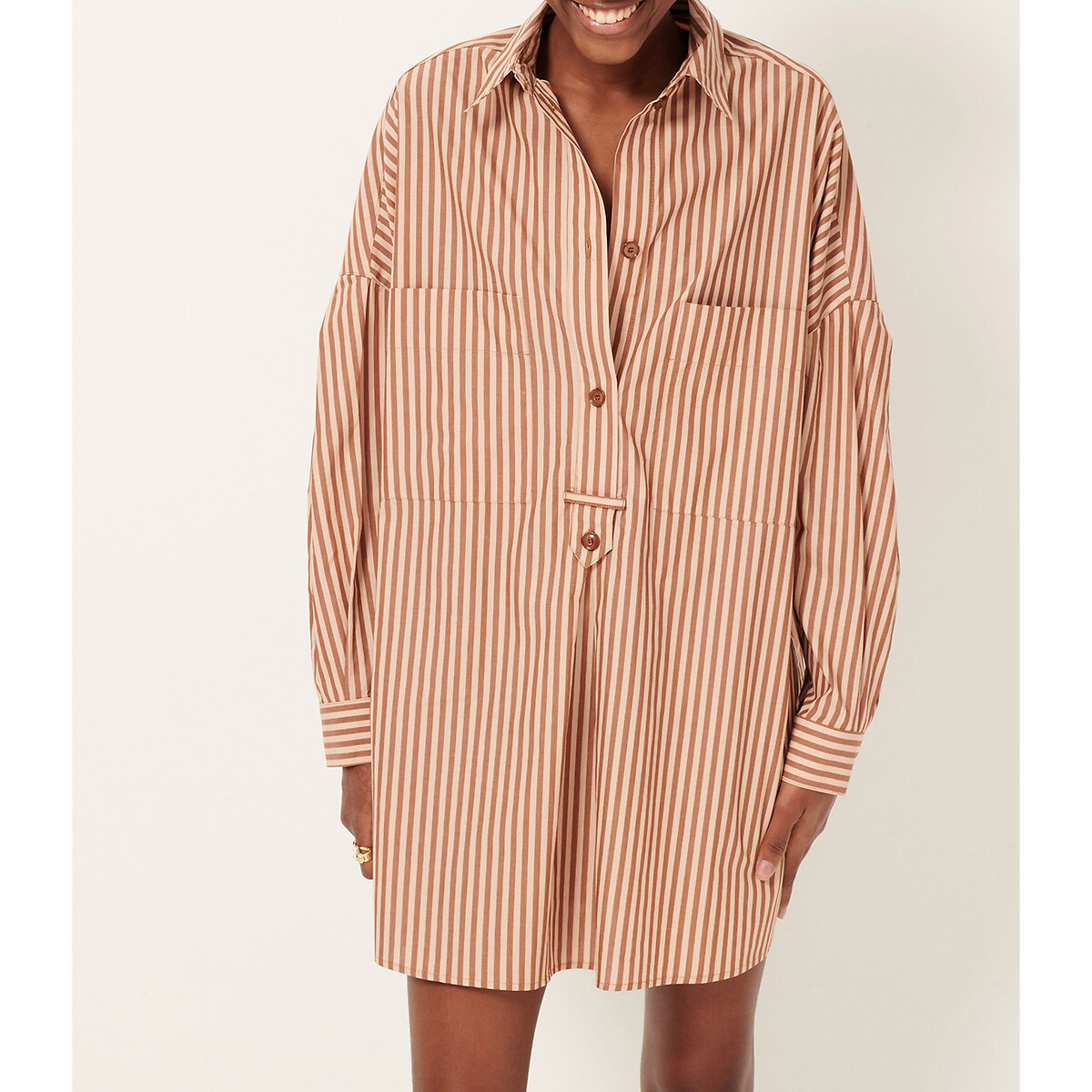Robe chemise rayée ample, FONTELLA blush, SESSUN