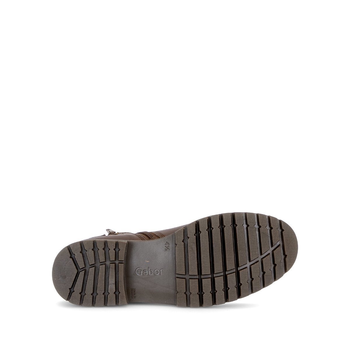 Bottines en cuir lisse à talon décroché cognac, GABOR