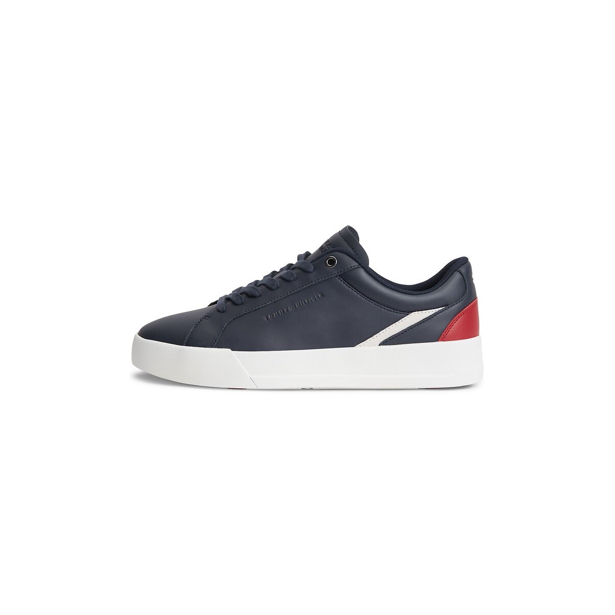Zapatillas de piel COURT azul marino, TOMMY HILFIGER
