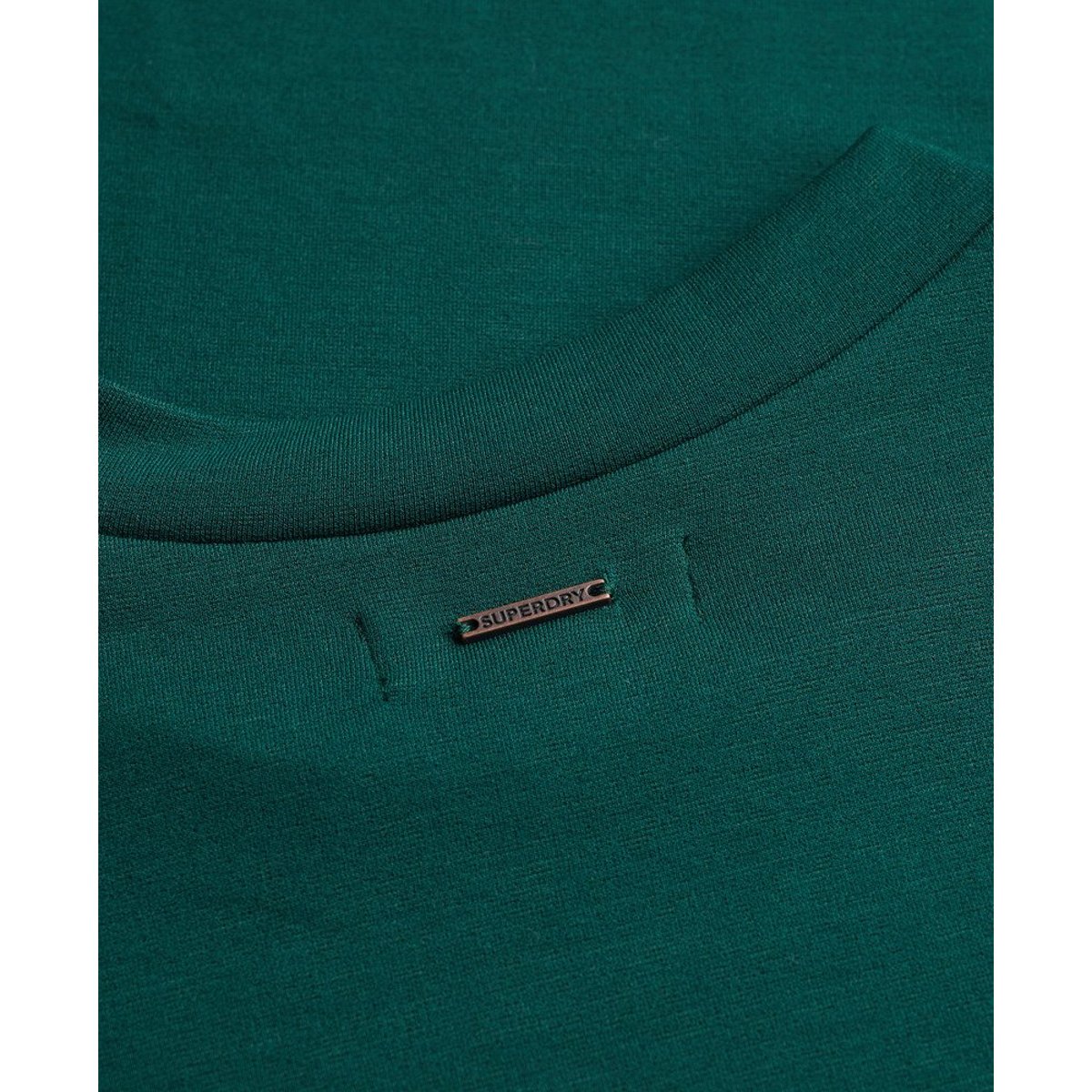 Robe trapèze courte à manches courtes vert forêt, SUPERDRY