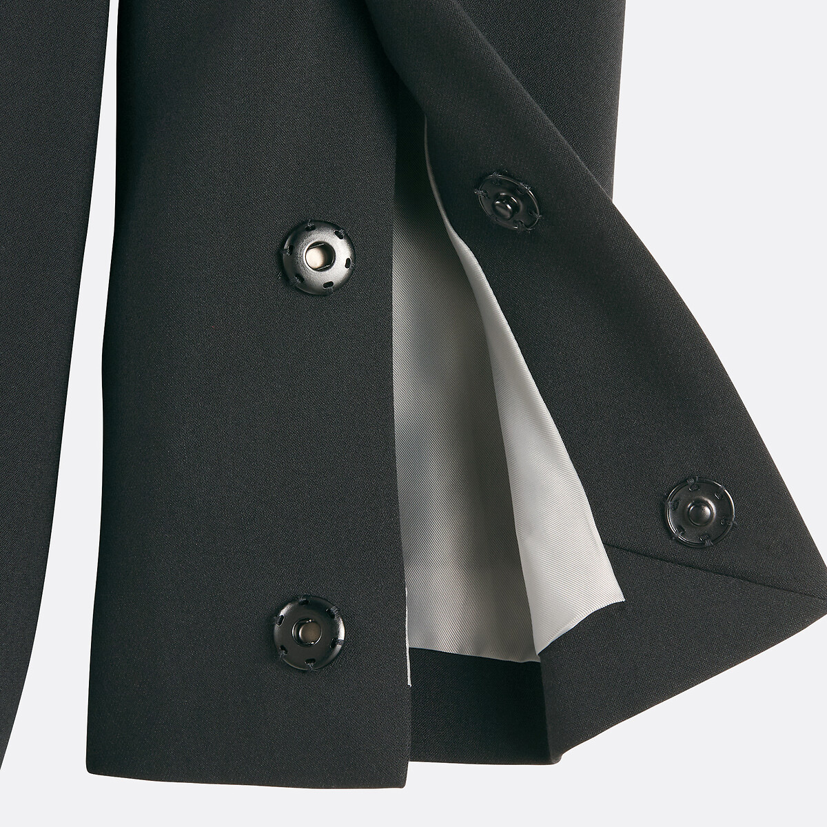 Unisex Straight Blazer with Asymmetric Fastening black, ALAN CLERC X LA REDOUTE
