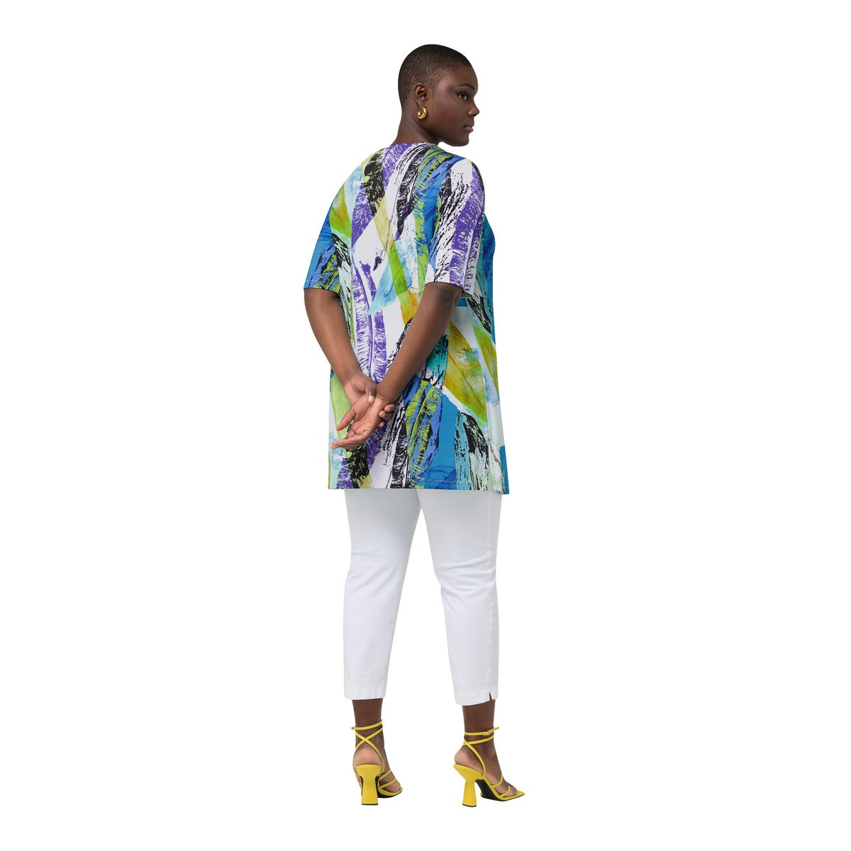 T-shirt en tissu fluide slinky pistache, ULLA POPKEN