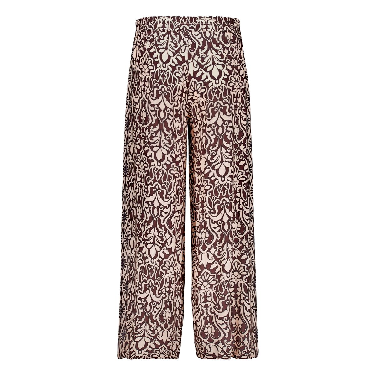 Pantalon palazzo à élastique patch brown/cream, CARTOON
