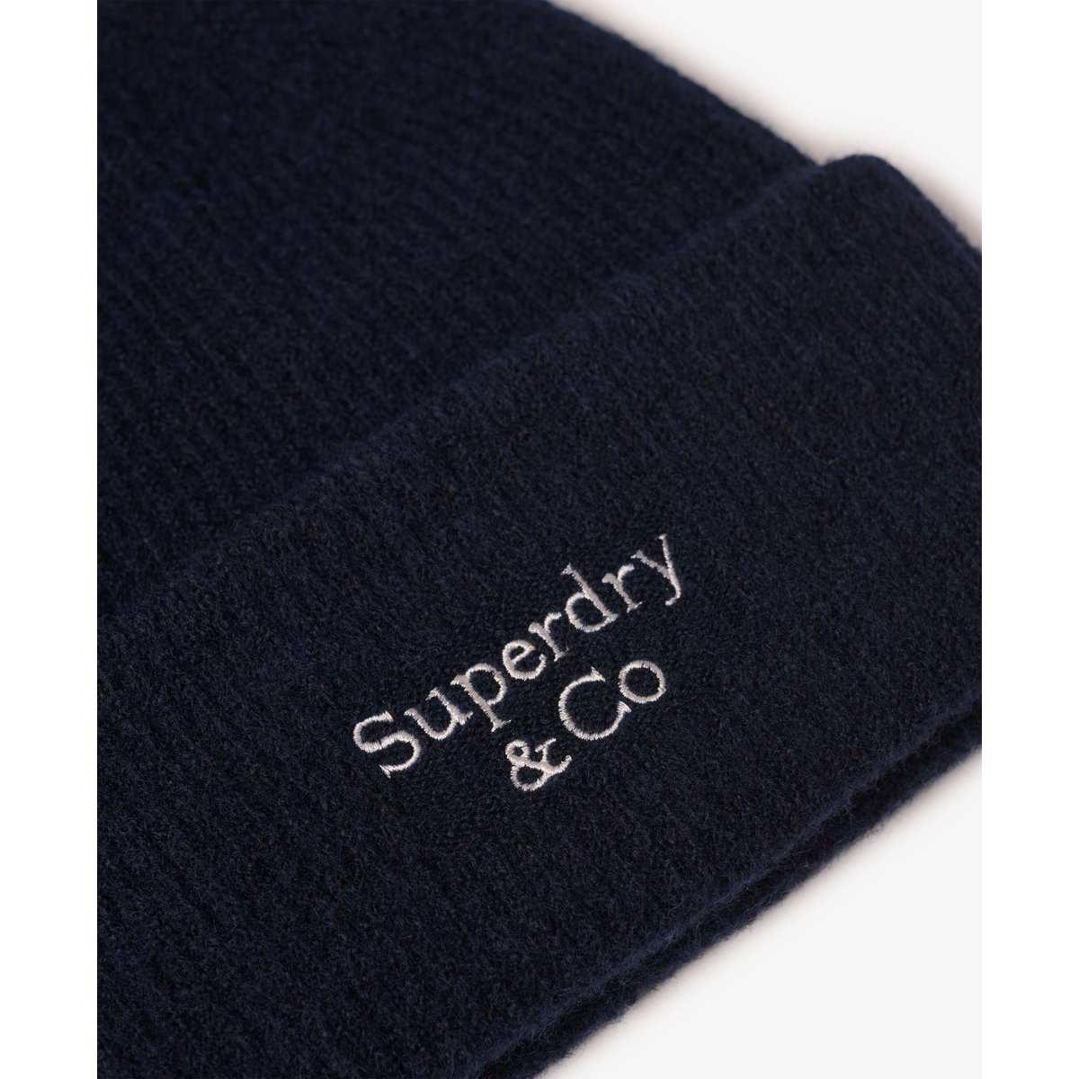 Bonnet Côtelé Heritage bleu marine éclipse/blanc cassé, SUPERDRY