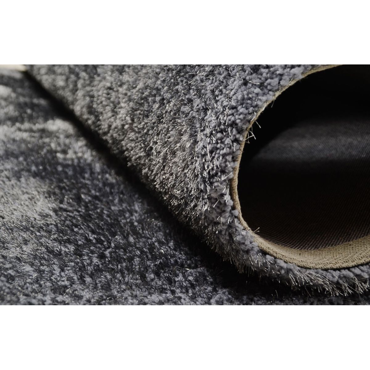 Tapis Shaggy SOFT brillant à poils longs anthracite, TOM TAILOR