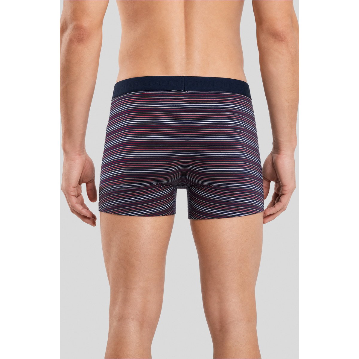 Boxer rayé tricolore - coton issu de l'agriculture biologique marine d/stone b/bett/nat/, ARMOR-LUX