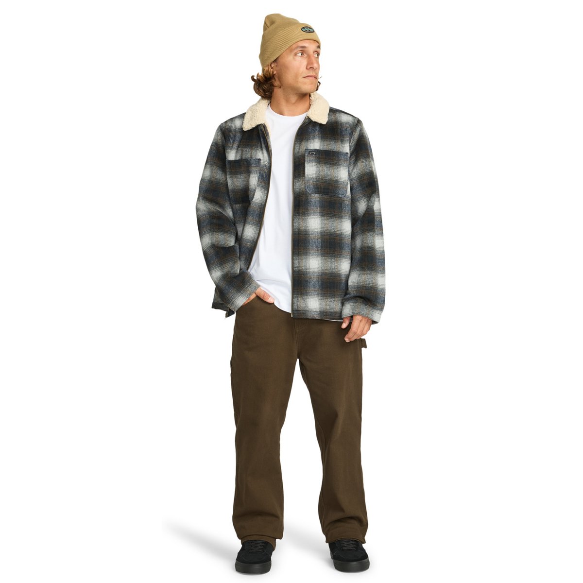 Veste en laine à doublure en sherpa HILLS SHERPA noir raven, BILLABONG