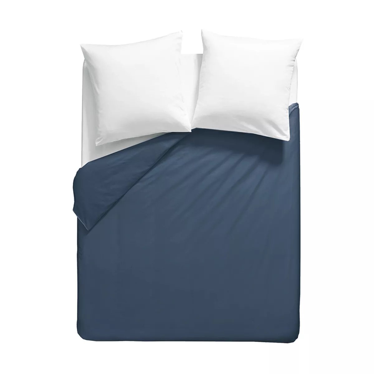 Housse de couette percale de coton GIULIA denim, GARNIER THIEBAUT