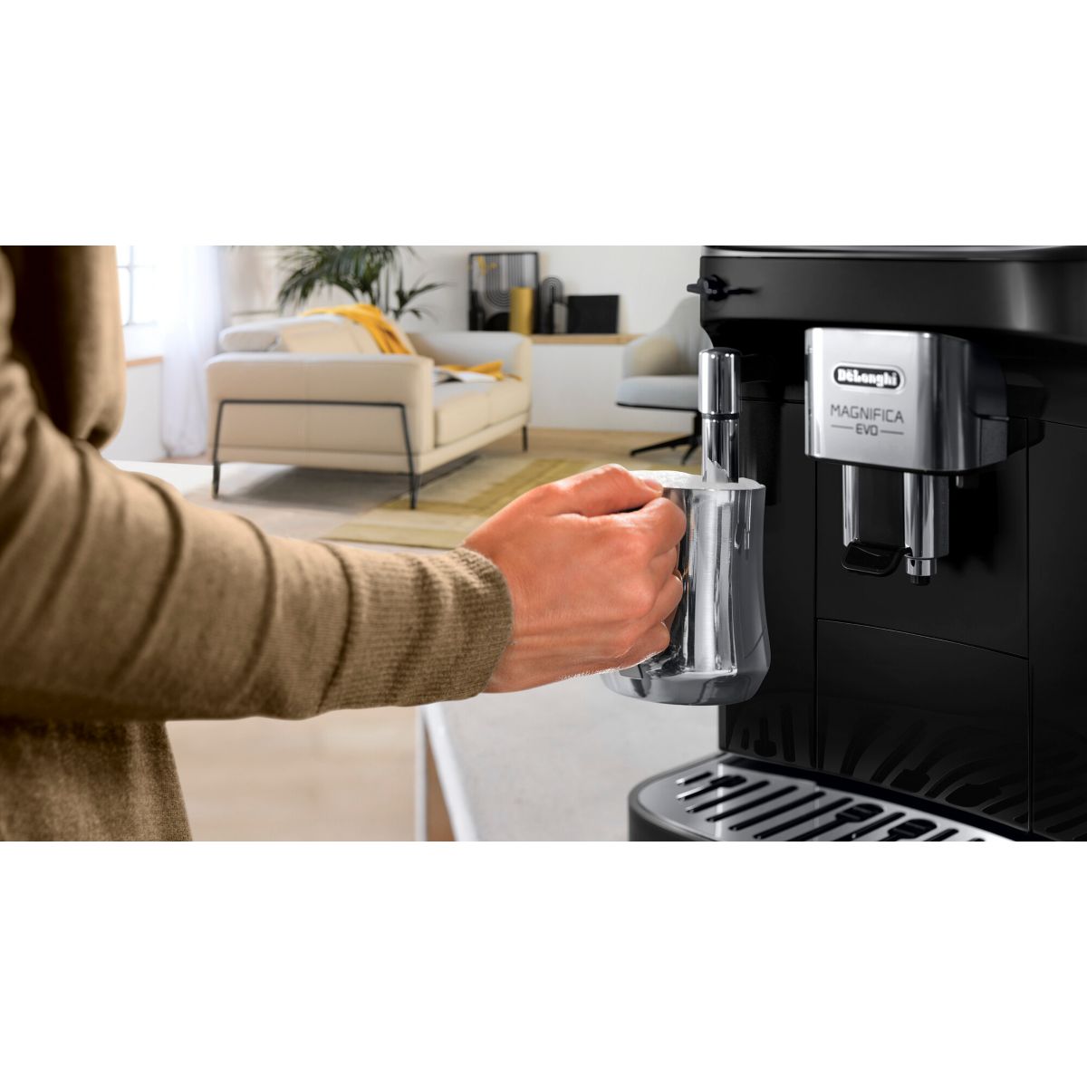 Expresso Broyeur Magnifica Evo FEB2921.B noir noir, DELONGHI