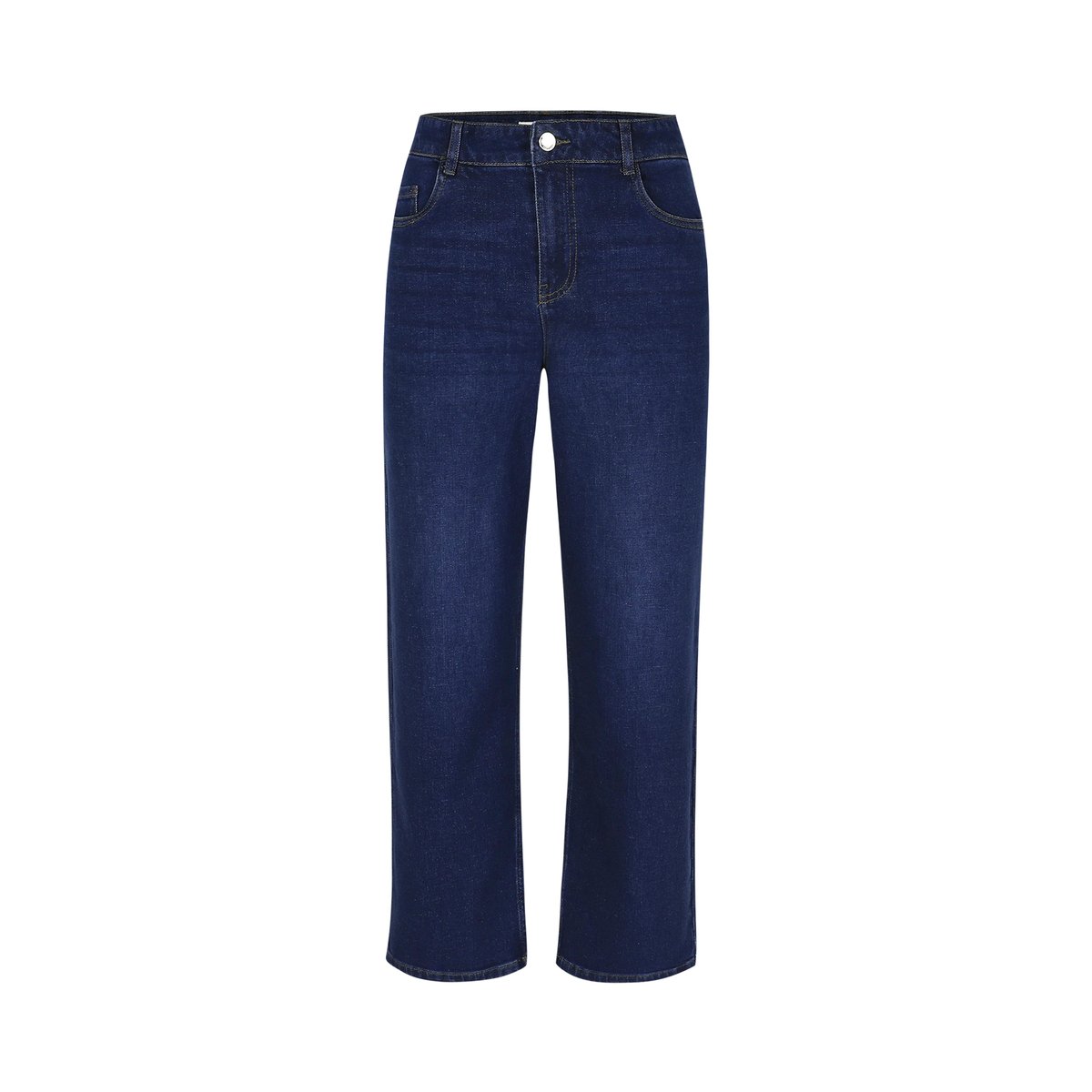 Jean taille haute coupe large dark blue, LOLALIZA