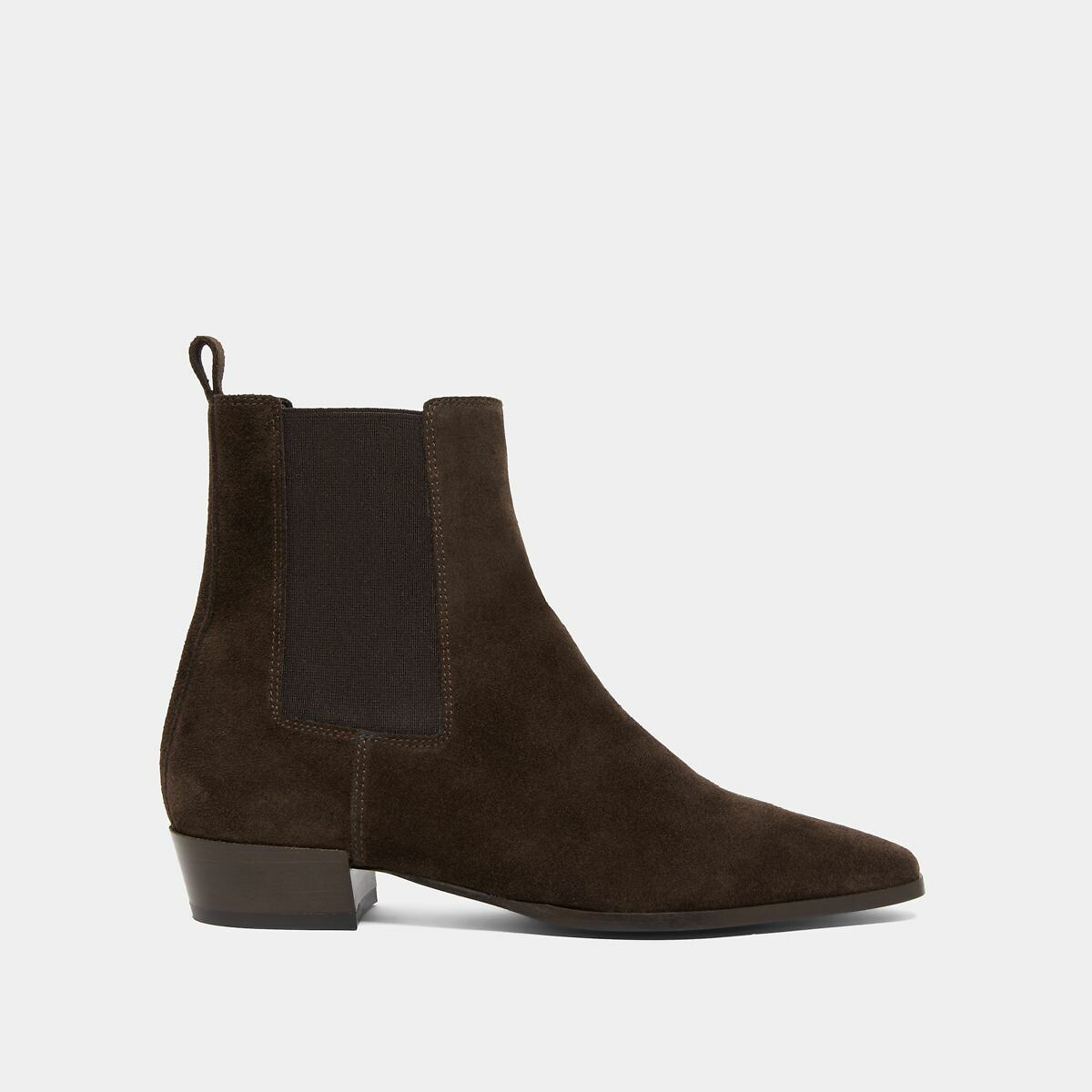 Bottines en croute de cuir, Papaye marron foncé, JONAK