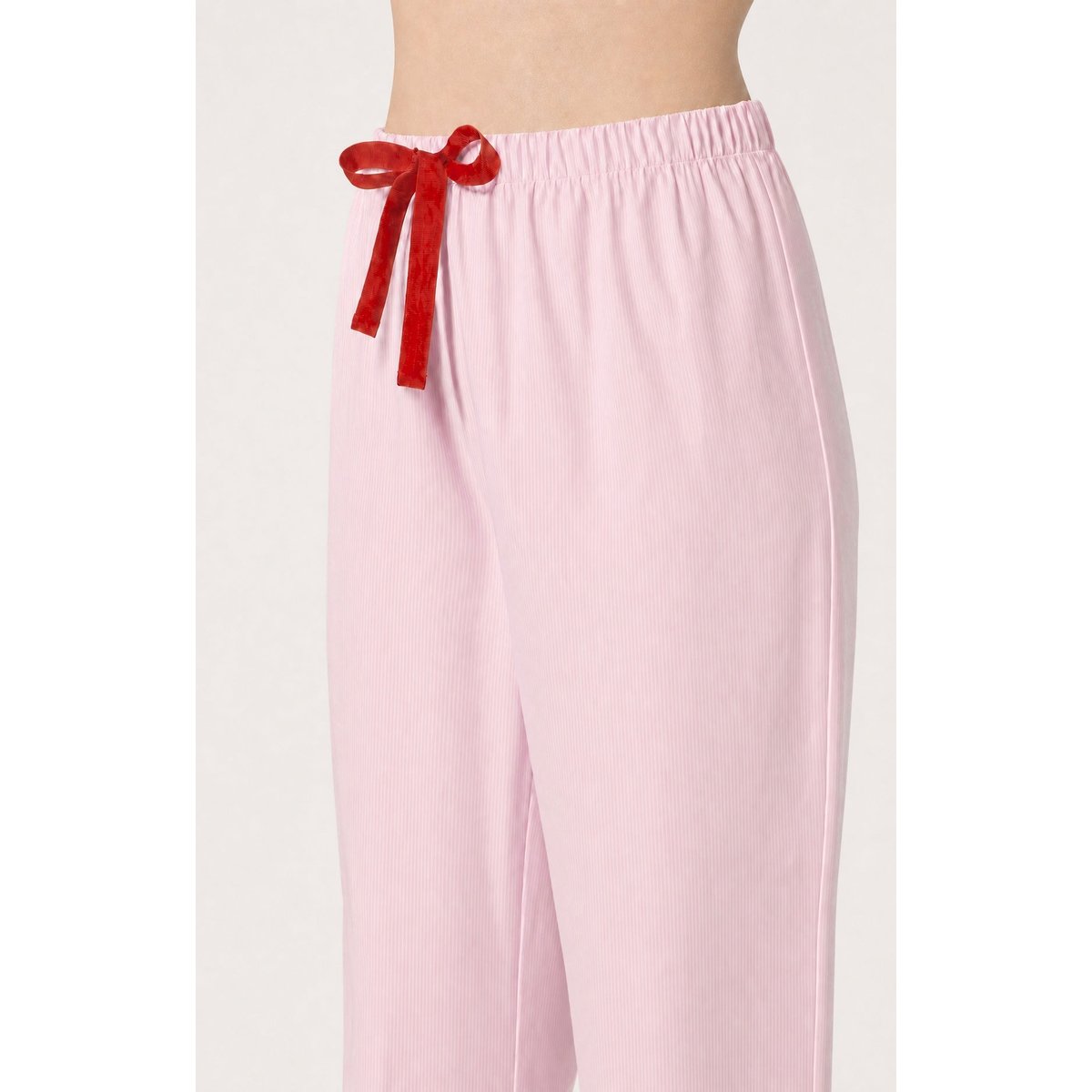 Pyjama boutonné en popeline de coton couleur unie Constance rose, ARTHUR