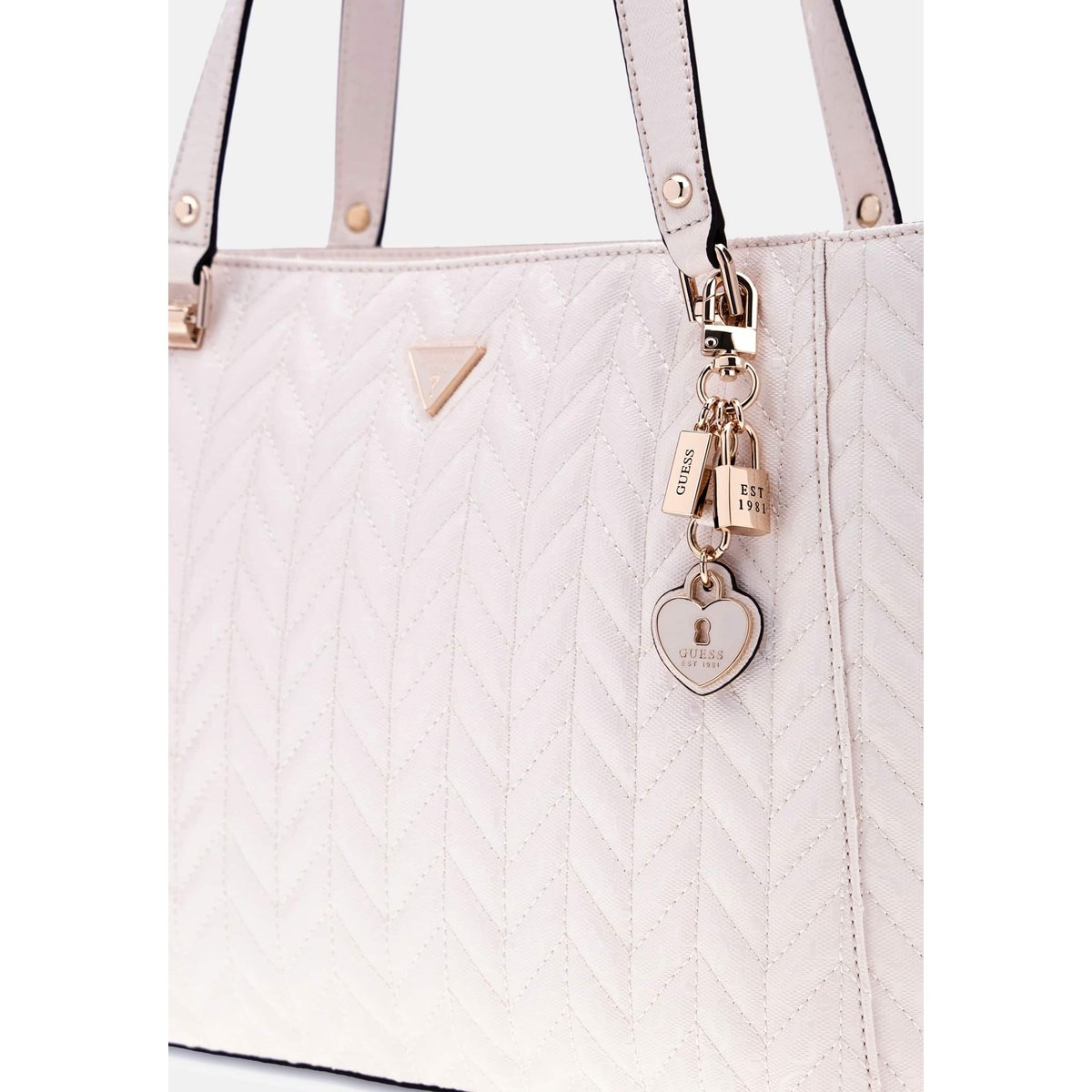 Sac Tote Stacey blanc, GUESS