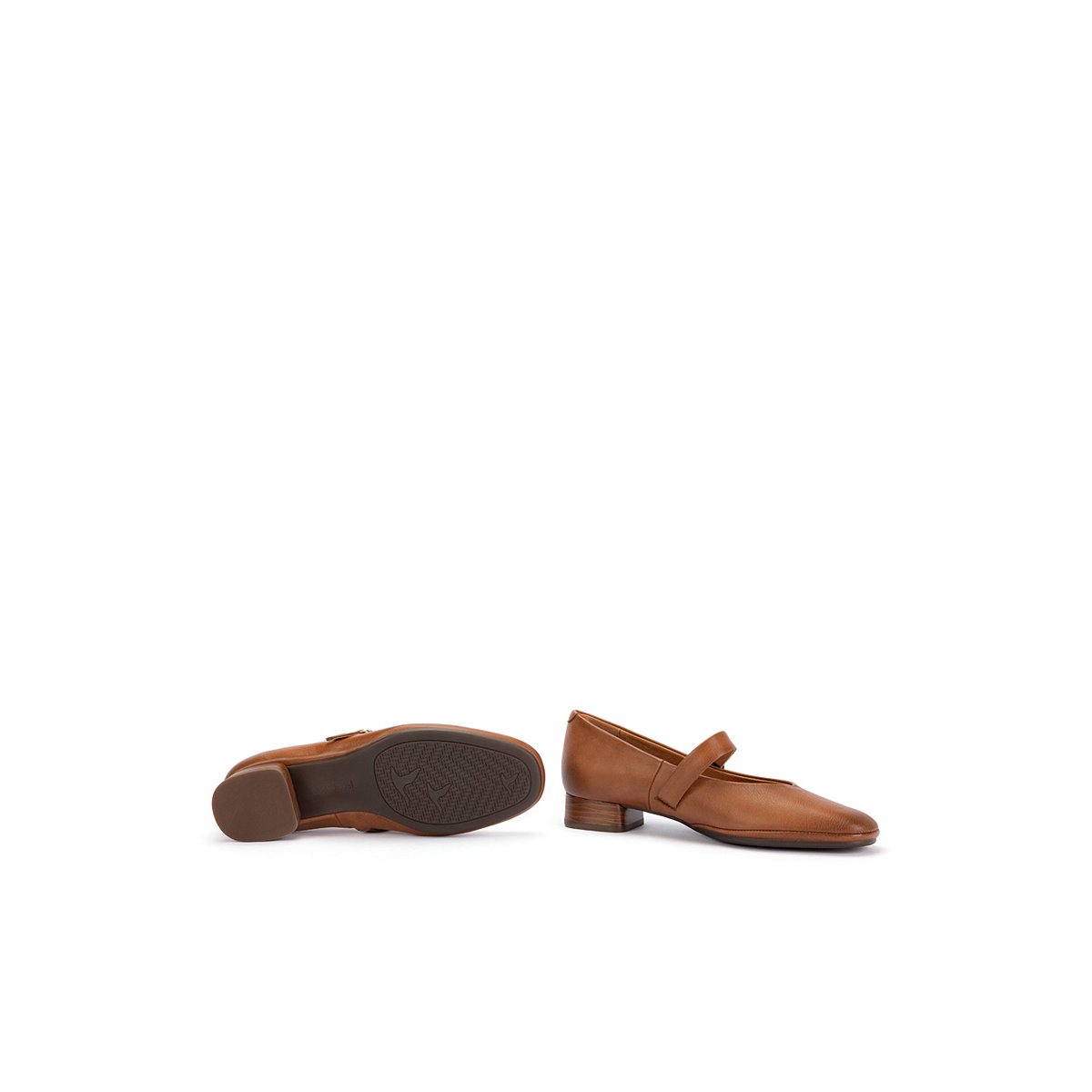 Chaussures à talon cuir Ubeda forme large brandy, PIKOLINOS