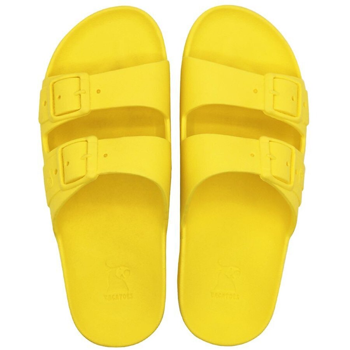 Chinelos com duas tiras, Bahia amarelo fluorescente, CACATOES