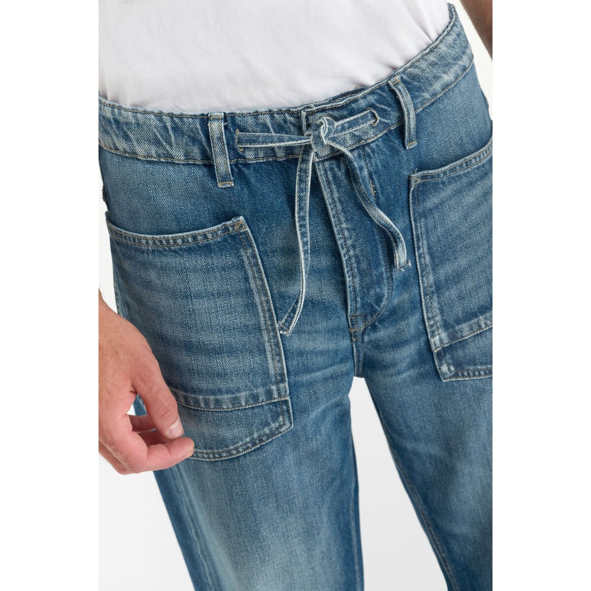 Jeans loose, large loose , longueur 34 blue, LE TEMPS DES CERISES