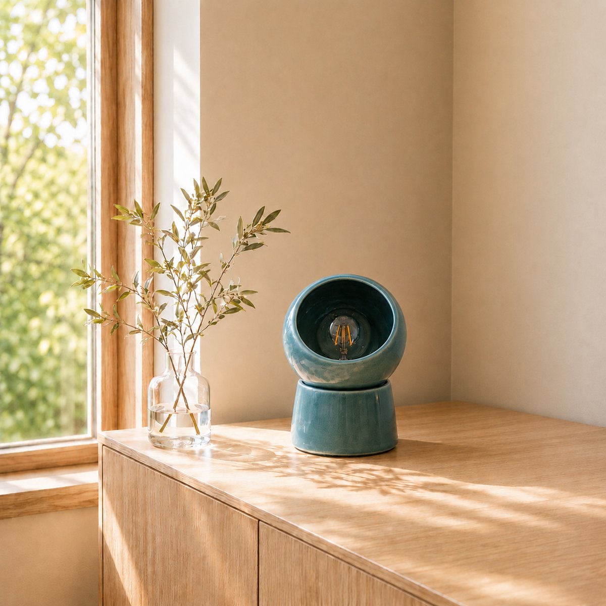 Lampe à poser Halo - HALO bleu, MAISON PAVANE