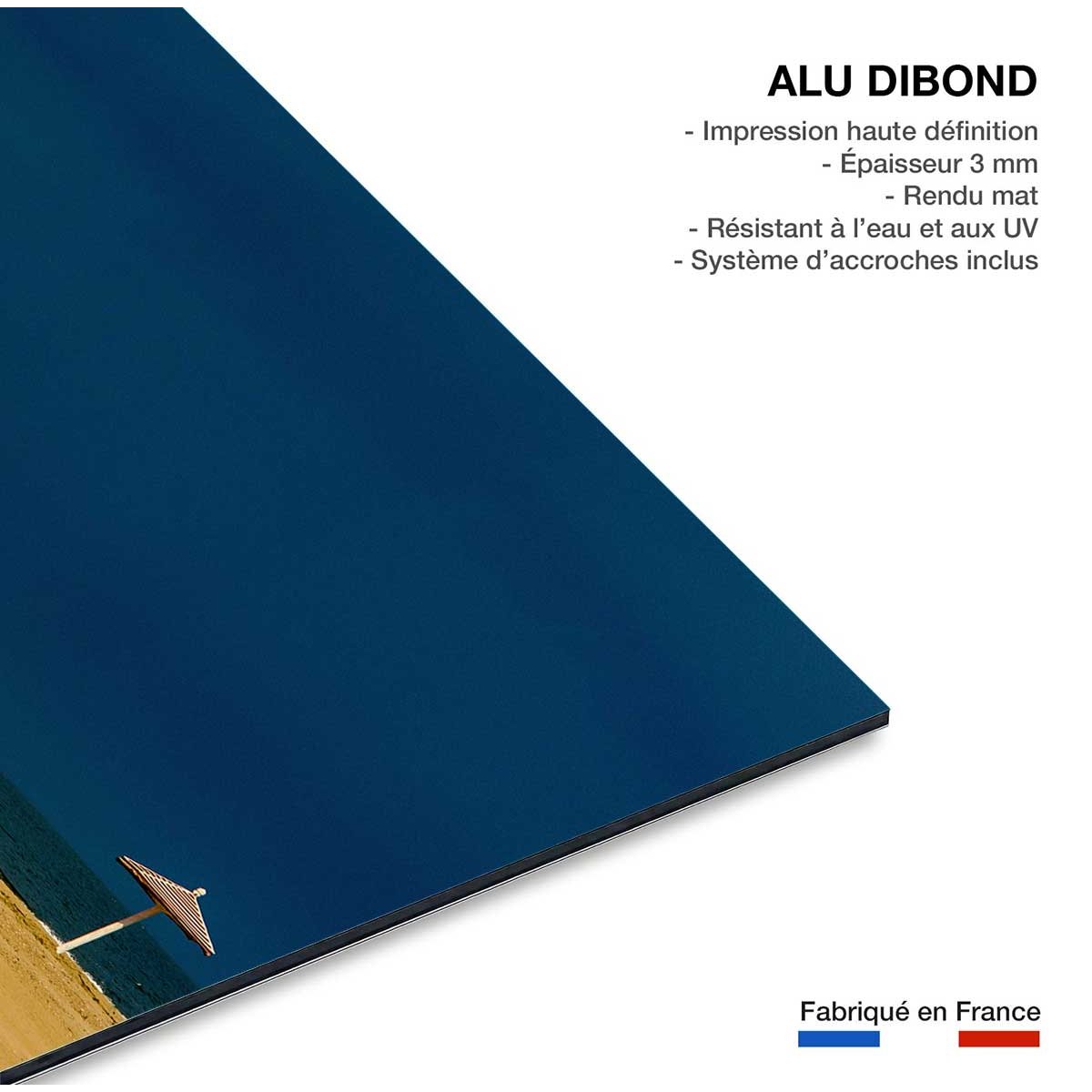Tableau horizon bleu tableau alu dibond, HEXOA