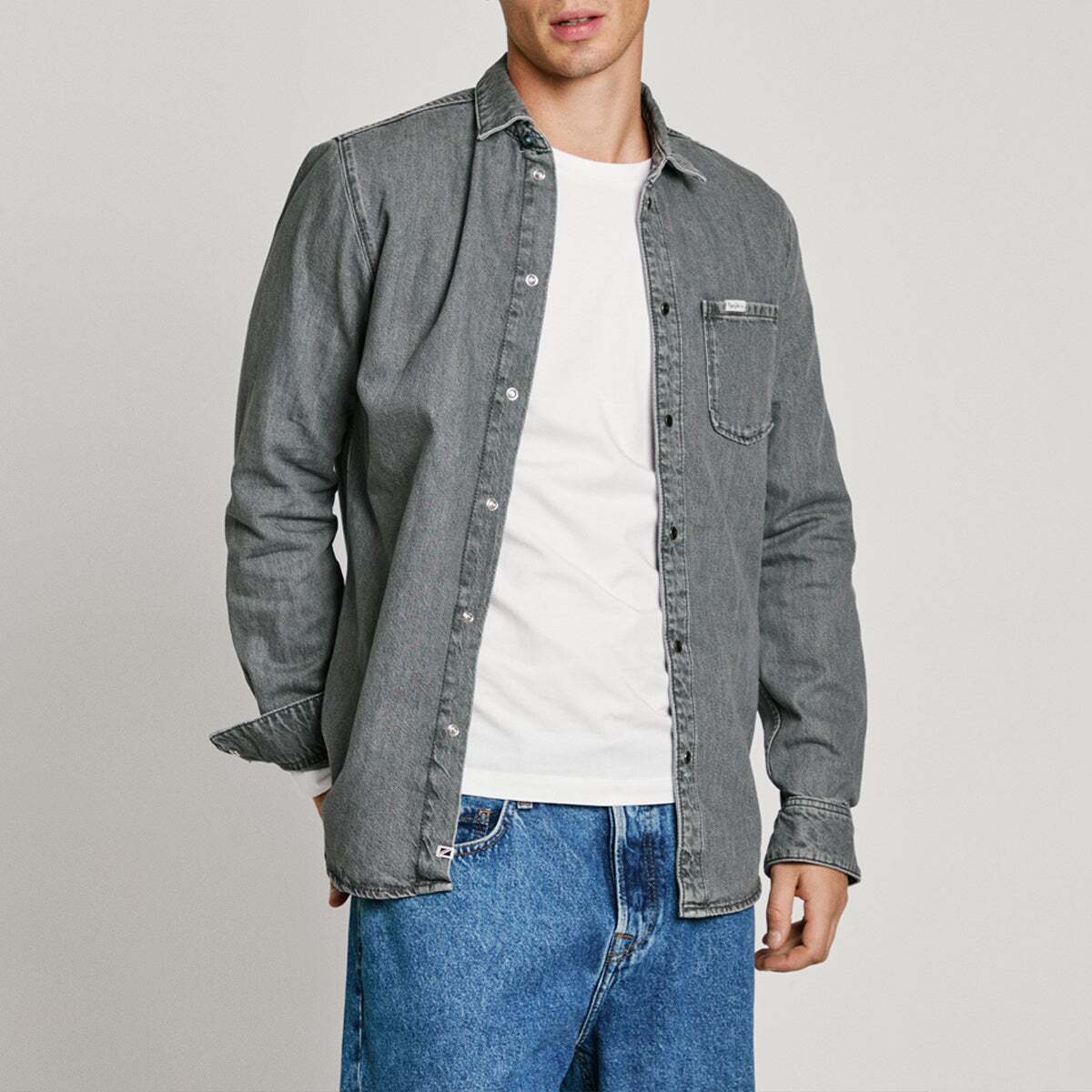 Chemise Regular Fit En Denim jean, PEPE JEANS