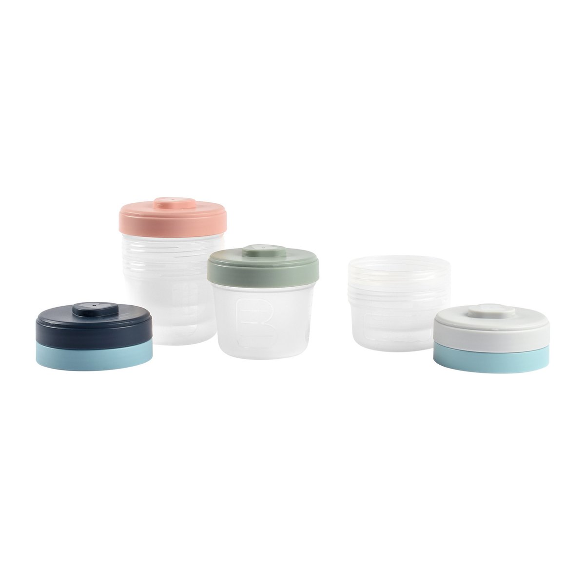 Lot de 6 portions clip 2ème âge assortiment tempête/eucalyptus, BEABA