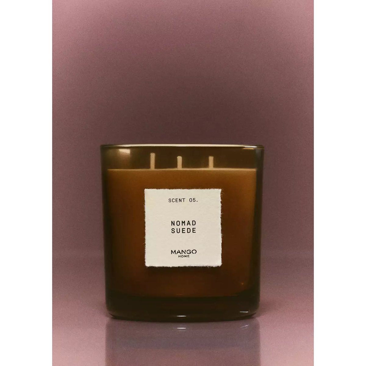 Bougie parfumée NOMAD SUEDE 500 g marron, MANGO HOME