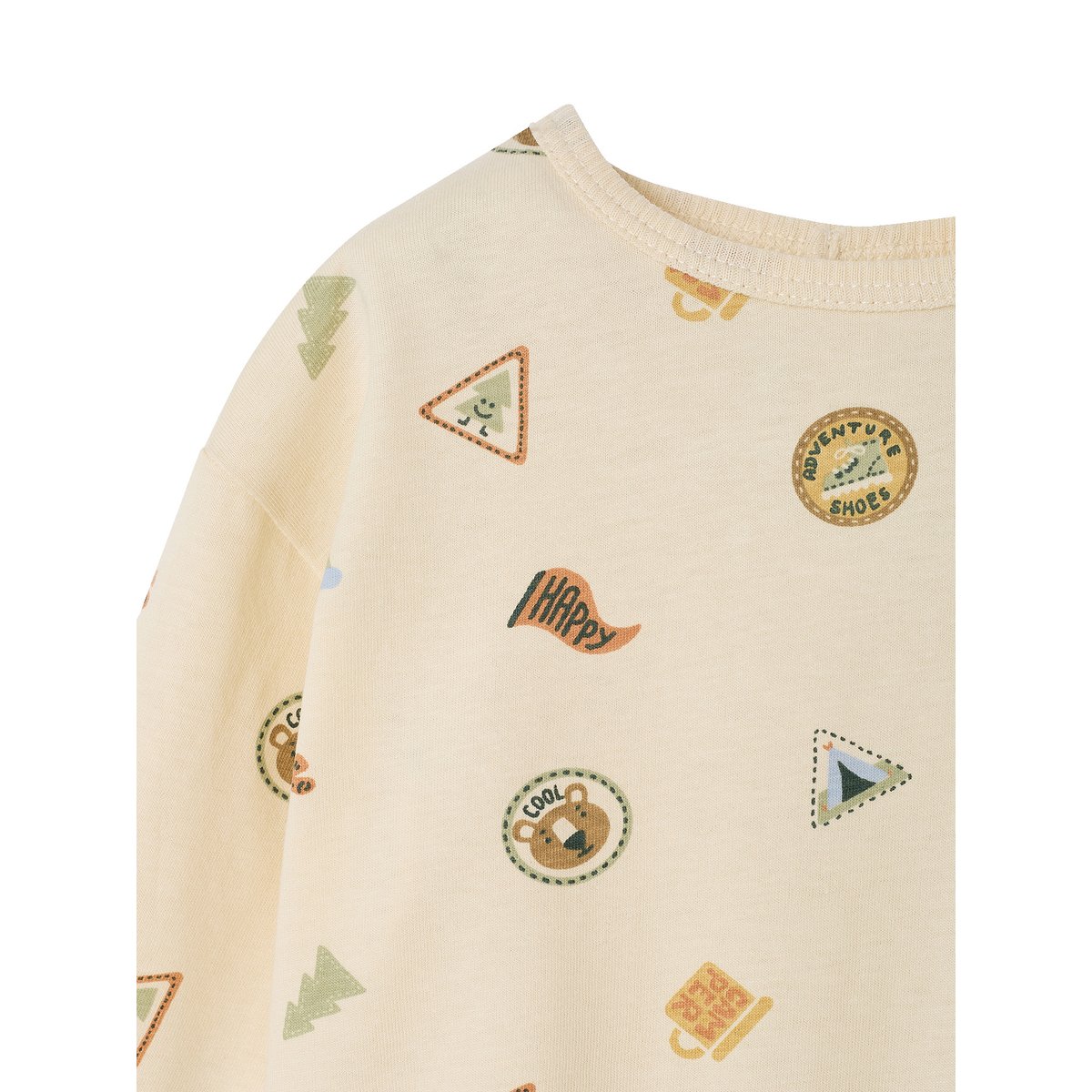 T-shirt manches longues vanille, VERTBAUDET