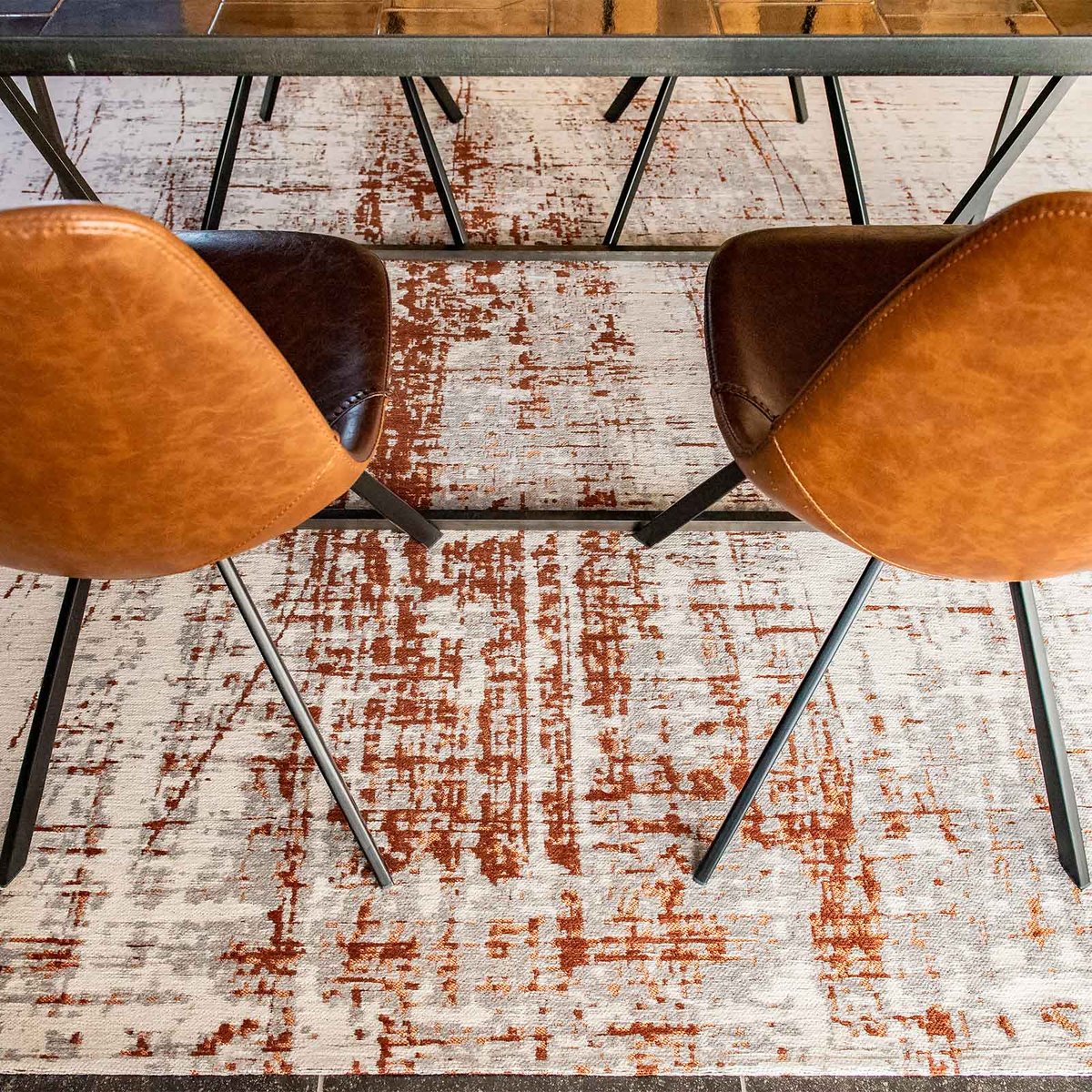 Tapis intérieur/extérieur tissé plat SETH marron, NOVATREND