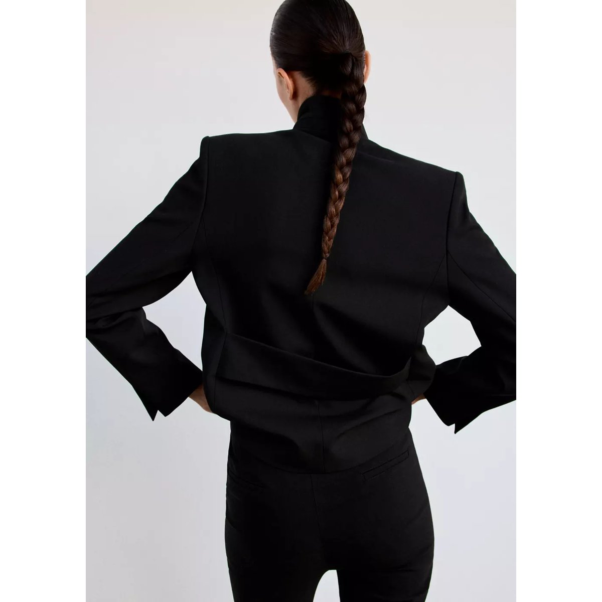 Veste lea noir, MANGO