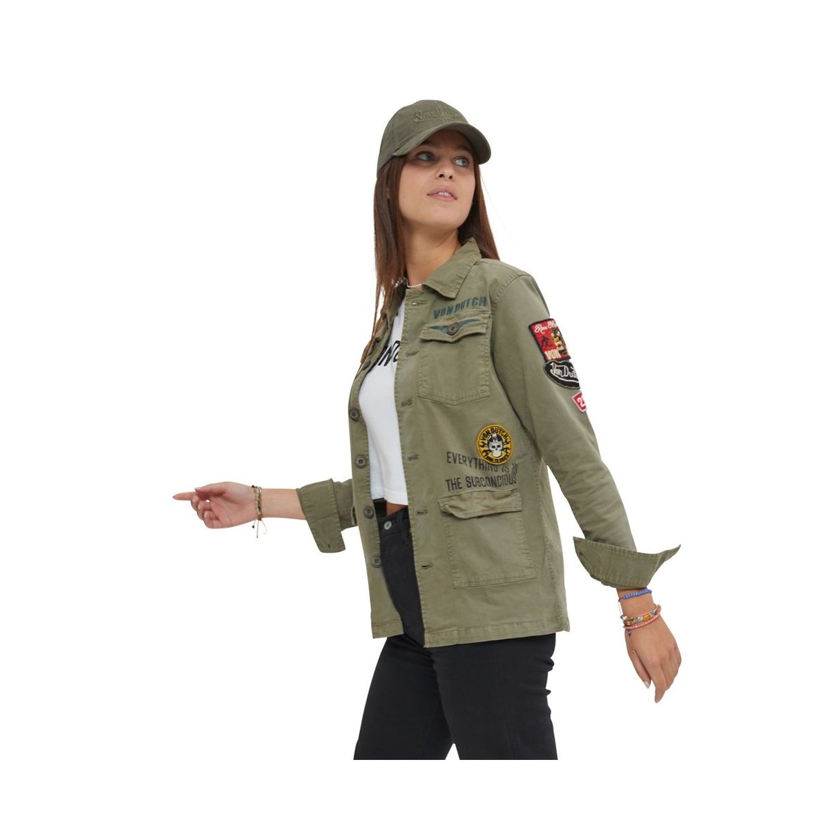Veste Coton Angel kaki, VON DUTCH