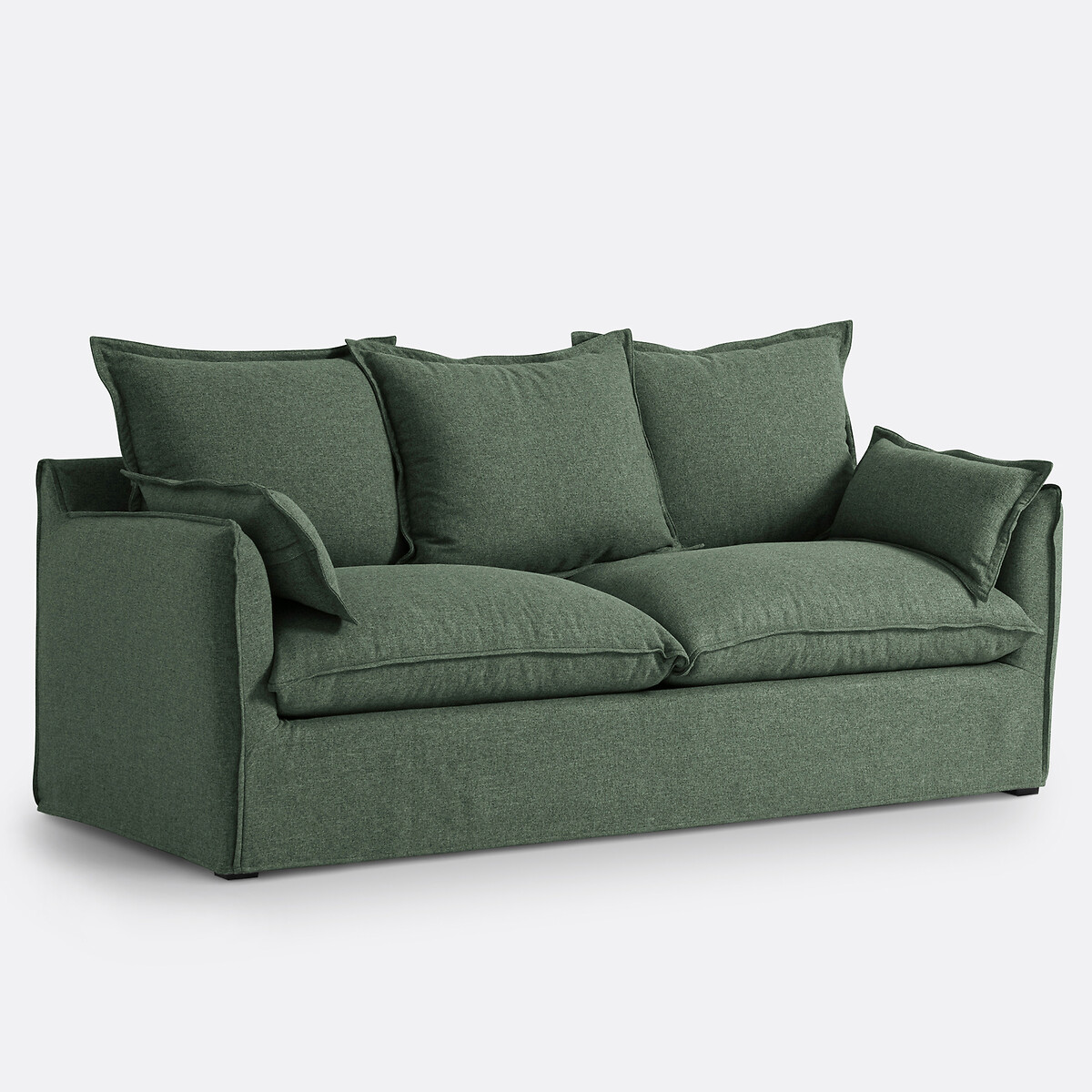2-, 3-, 4- of 5-zitsbank met afneembare hoezen, in polyester, ODNA bosgroen, LA REDOUTE INTERIEURS