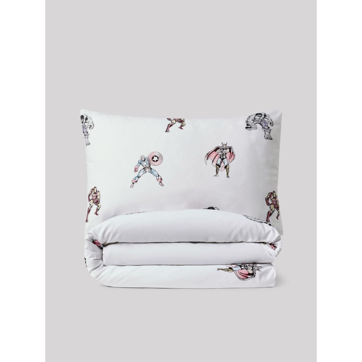 Parure de lit coton disney avengers blanc, NEXT