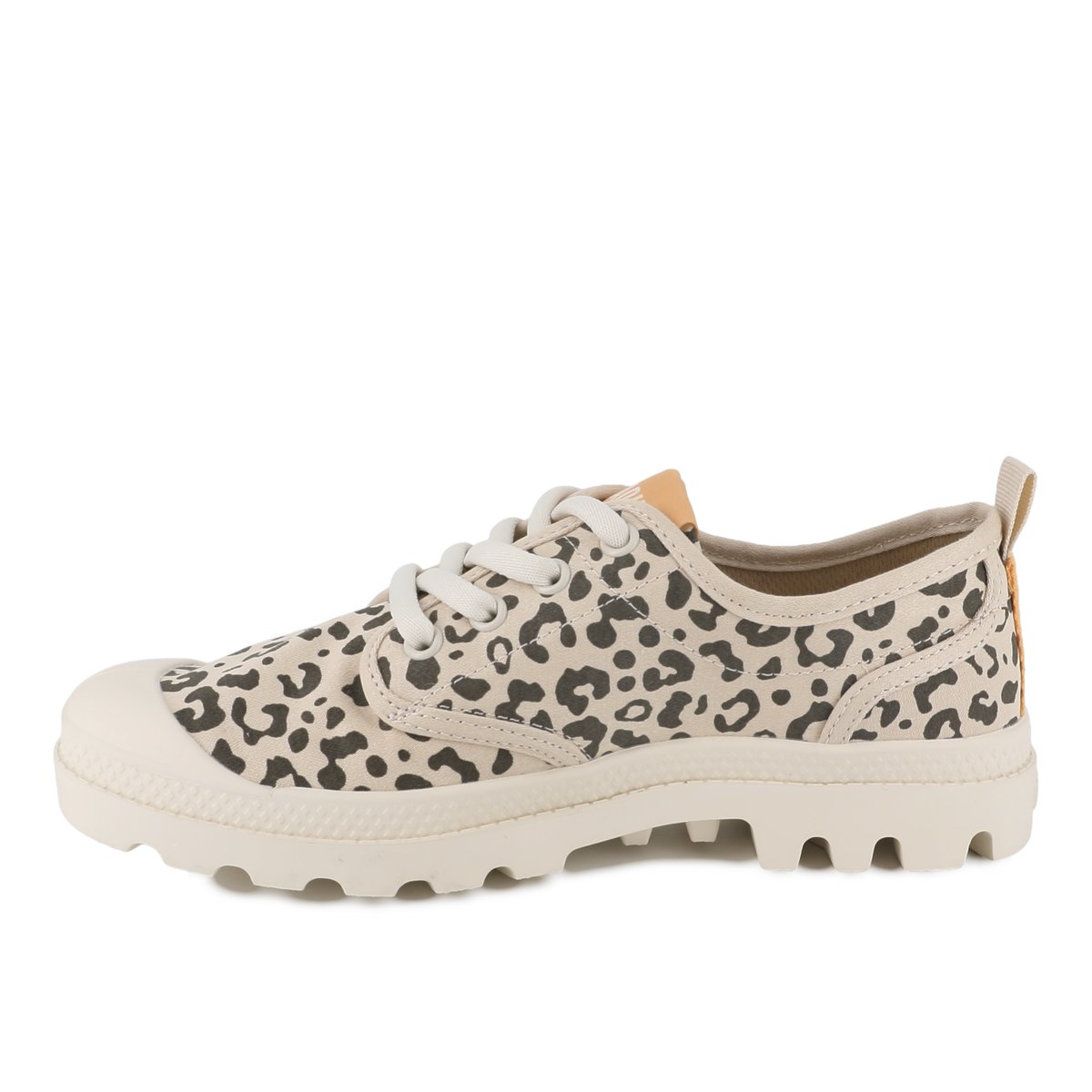 Baskets basses en coton PAMPA OX WILD beige-tropisand/ brown leopard, PALLADIUM