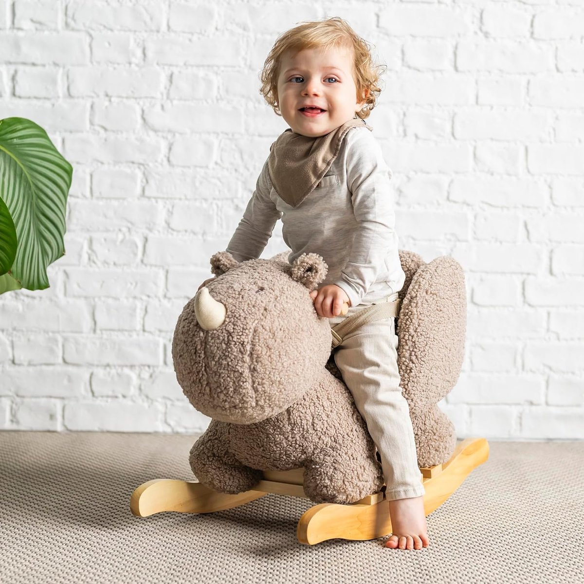 Bascule Teddy Lapidou Rhino taupe, NATTOU