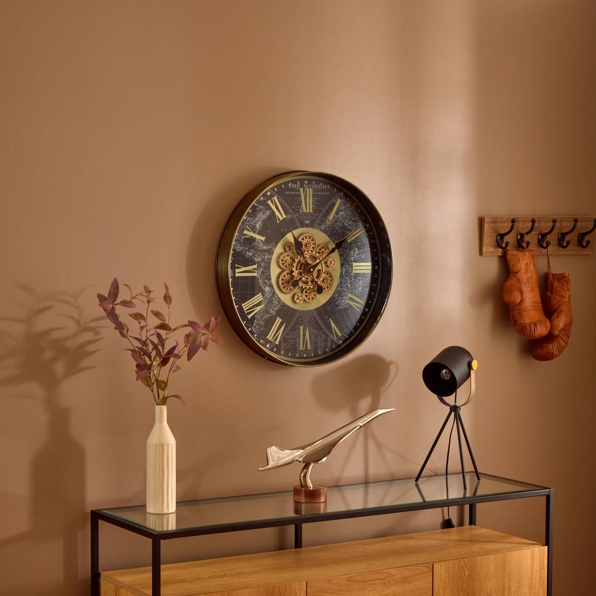 Horloge en acier inoxydable MARVIN noir, ATMOSPHERA