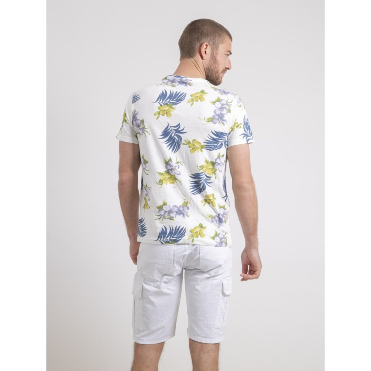 T-shirt Col Rond Pur Coton Motifs Nulibis ecru, RITCHIE