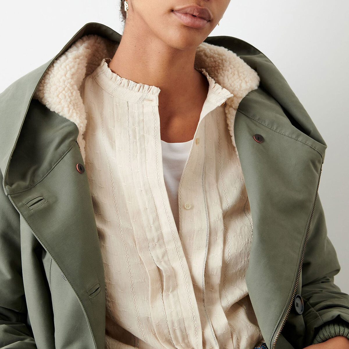 Parka à capuche boutonnée SANDISON vert, SESSUN