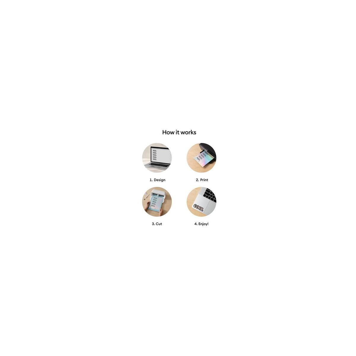 Accessoire Printable Vinyl A4 - 10 sheets (Silver) couleur unique, CRICUT