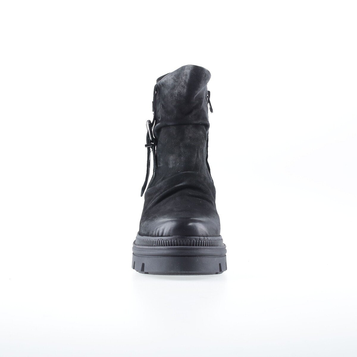 Botas de cuero engrasado negro, MJUS