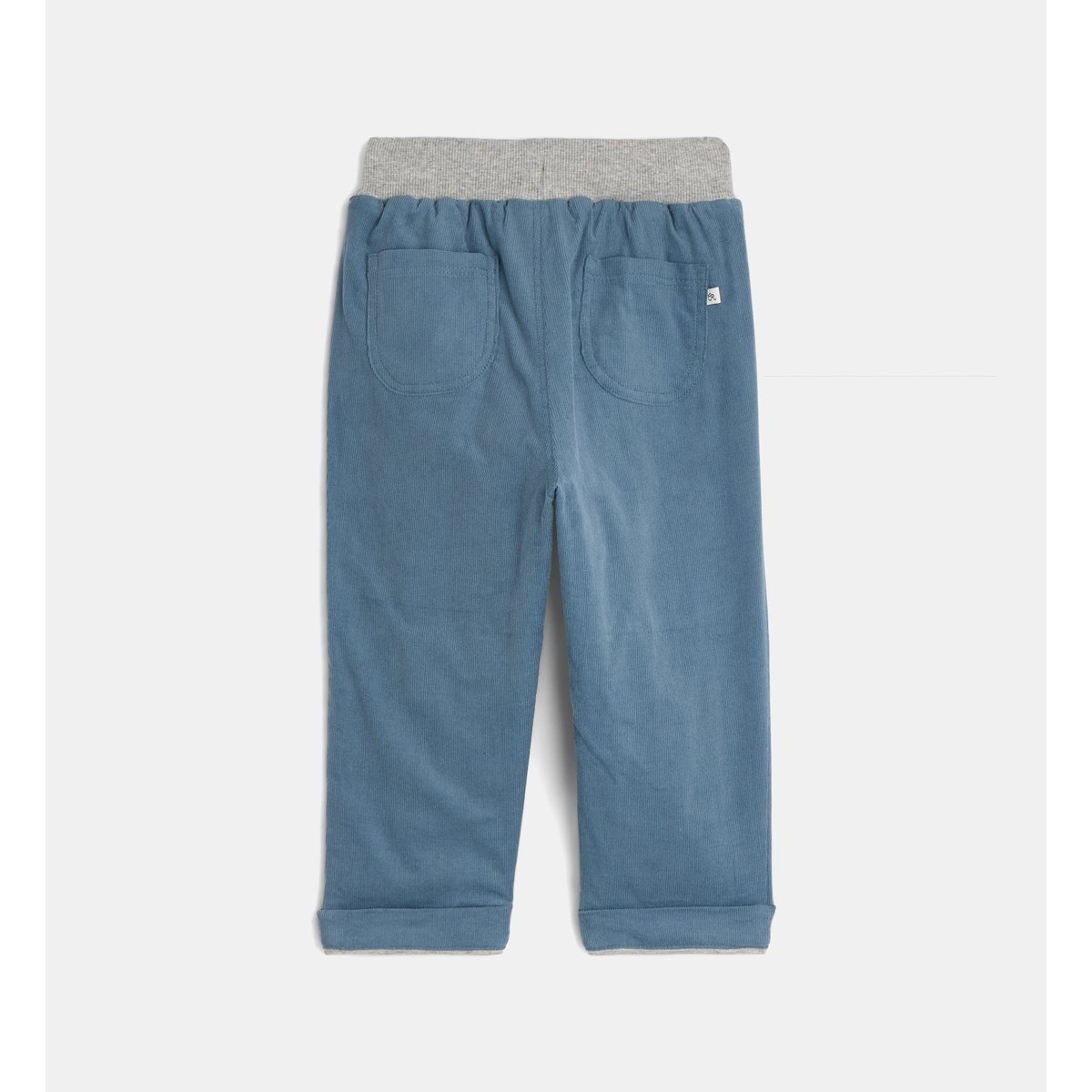 Pantalon droit touchou velours milleraies coton bio bleu, CADET ROUSSELLE
