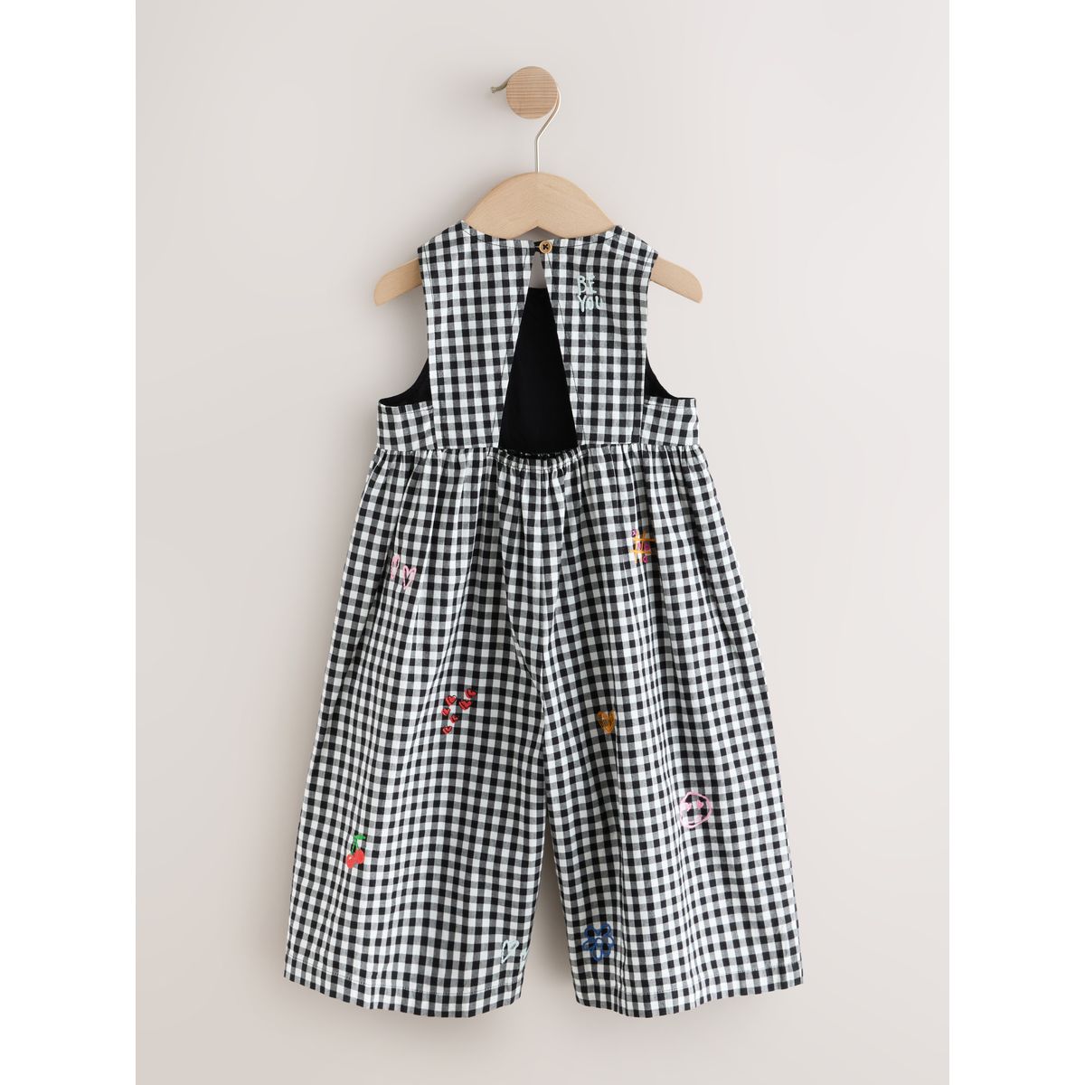 Combinaison sans manches vichy noir/blanc, NEXT