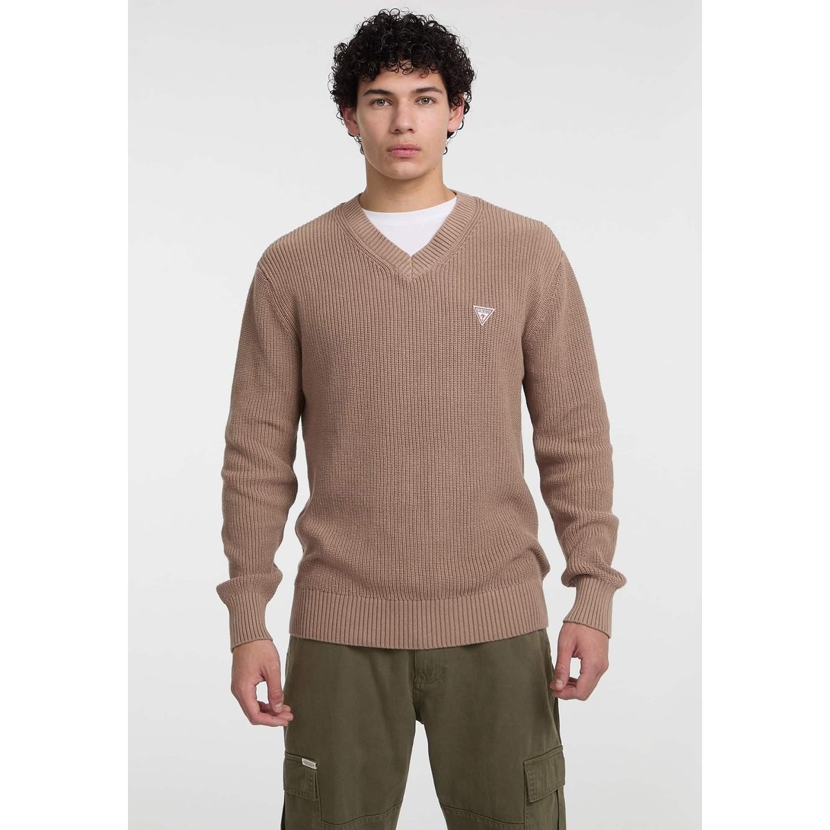 Pull Minitriangle Iconique beige, GUESS