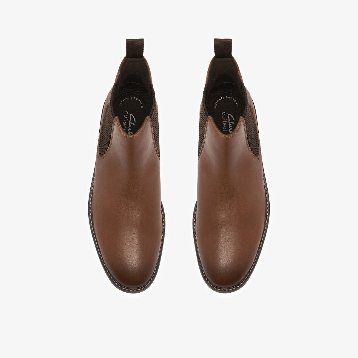 Stivaletti Chelsea in pelle, JAXEN EASY tan, CLARKS
