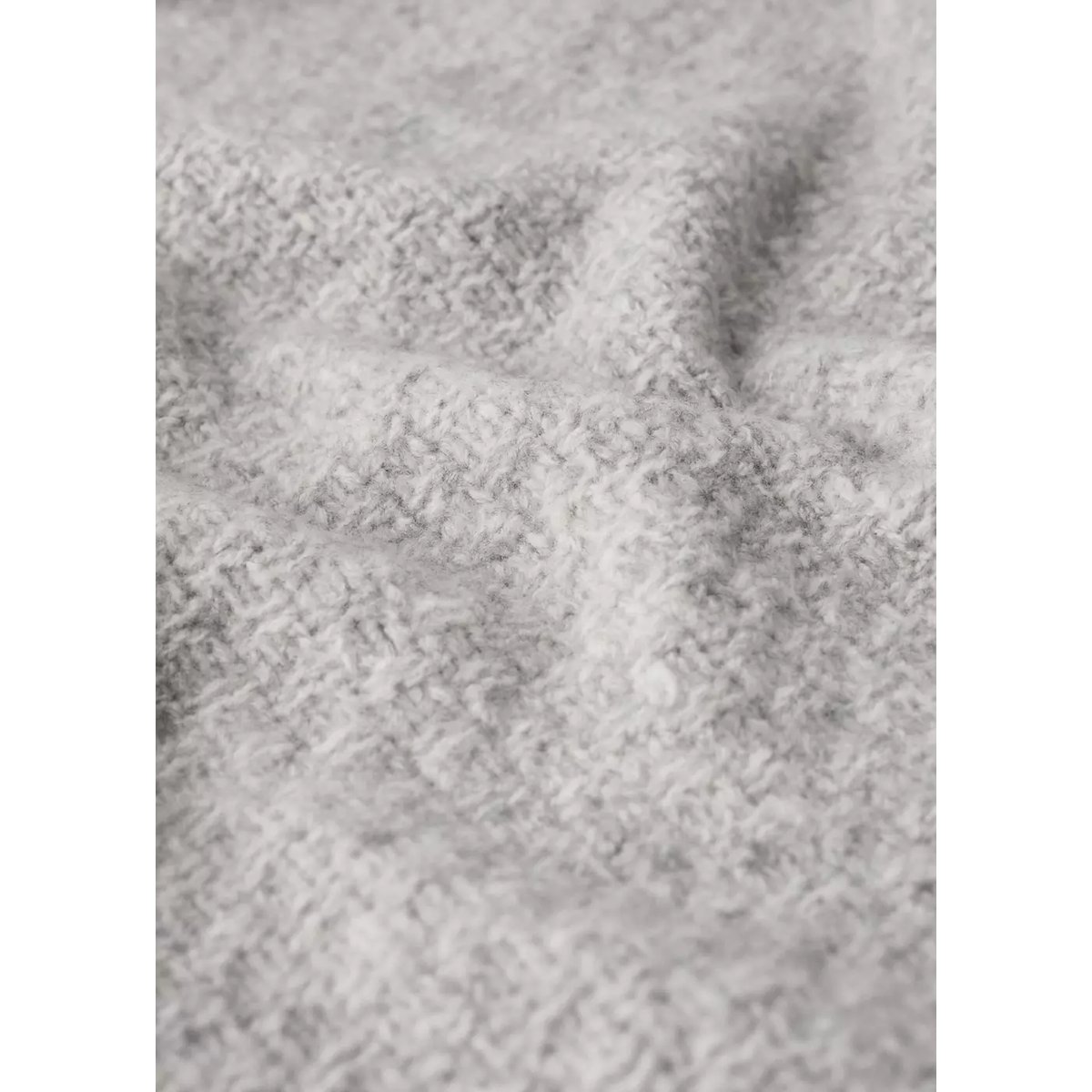 Plaid en grosse maille texturé gris, MANGO HOME