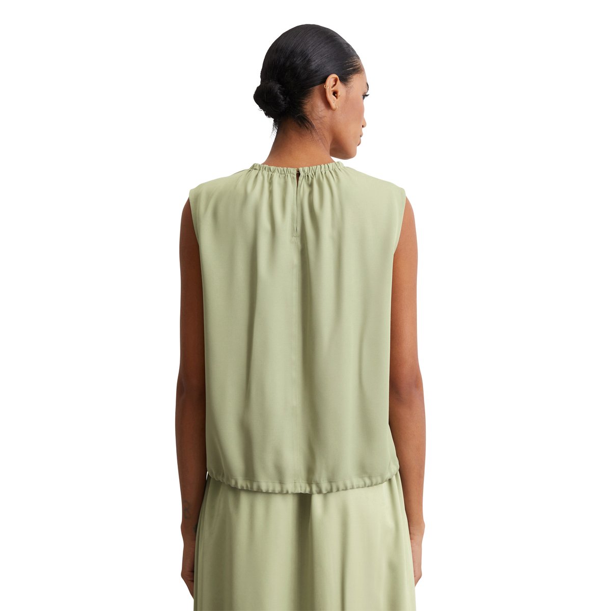 Blouse sans manches regular en LENZING™ ECOVERO™ vert clair, MARC O'POLO